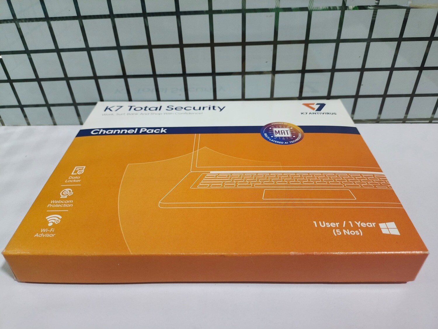 New, 1 User, 1 Year, K7 Total Security with Mat