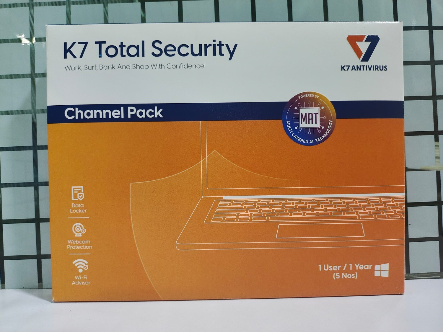 New, 1 User, 1 Year, K7 Total Security with Mat