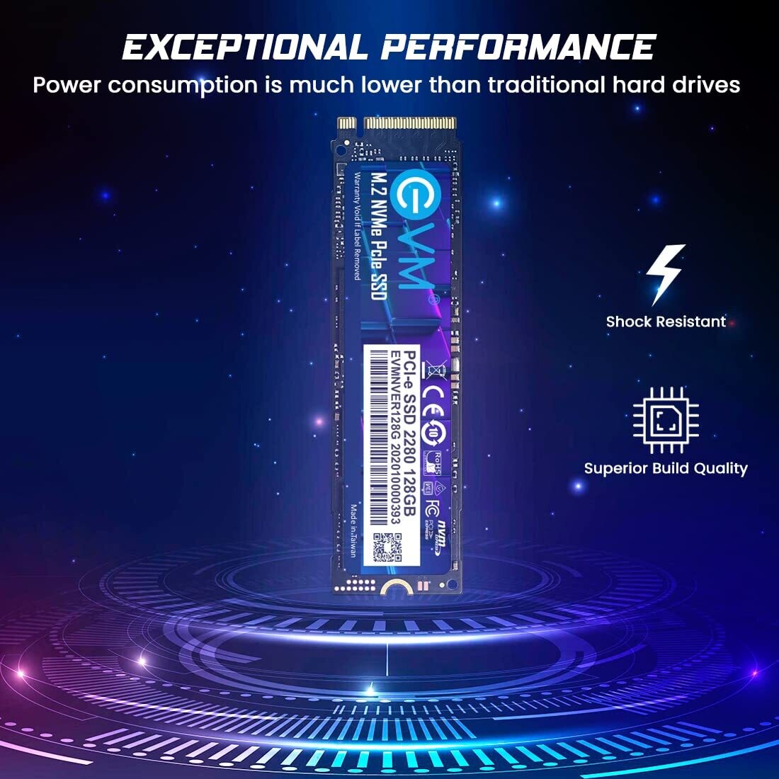 EVM 128GB Internal SSD - M.2 NVMe PCIe (2280)