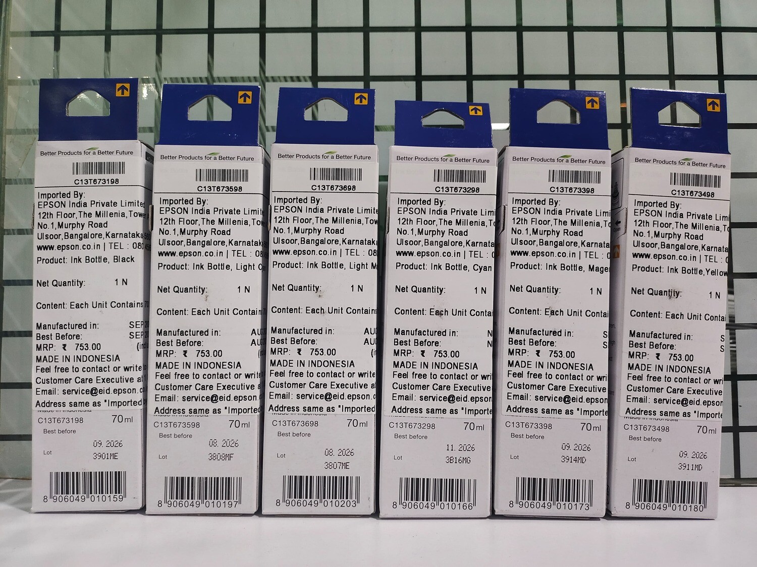 Epson 673 set of 6 bottle (L805, L850, L1800, L810, L800) Epson 673 set of 6 bottle (L805, L850, L1800, L810, L800)