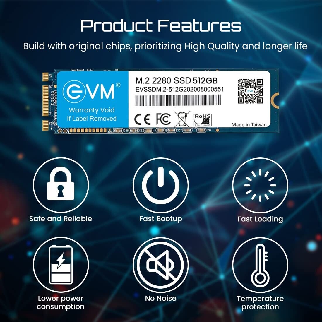 EVM M.2 (2280) 512GB SSD - Fast Performaning SATA Internal SSD EVM M.2 (2280) 512GB SSD - Fast Performaning SATA Internal SSD