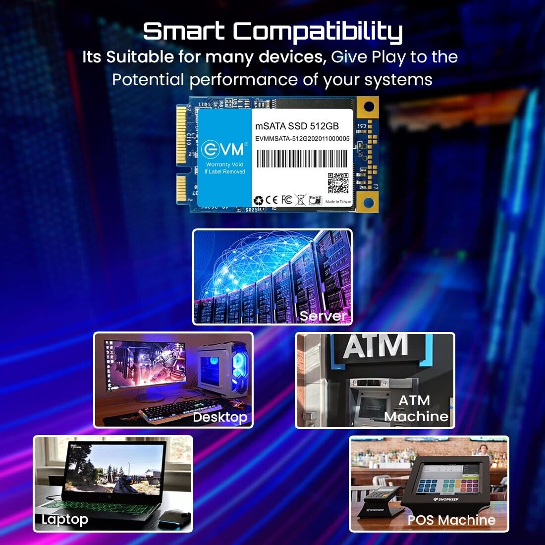 EVM M SATA 512GB 3D Flash Internal SSD EVM M SATA 512GB 3D Flash Internal SSD