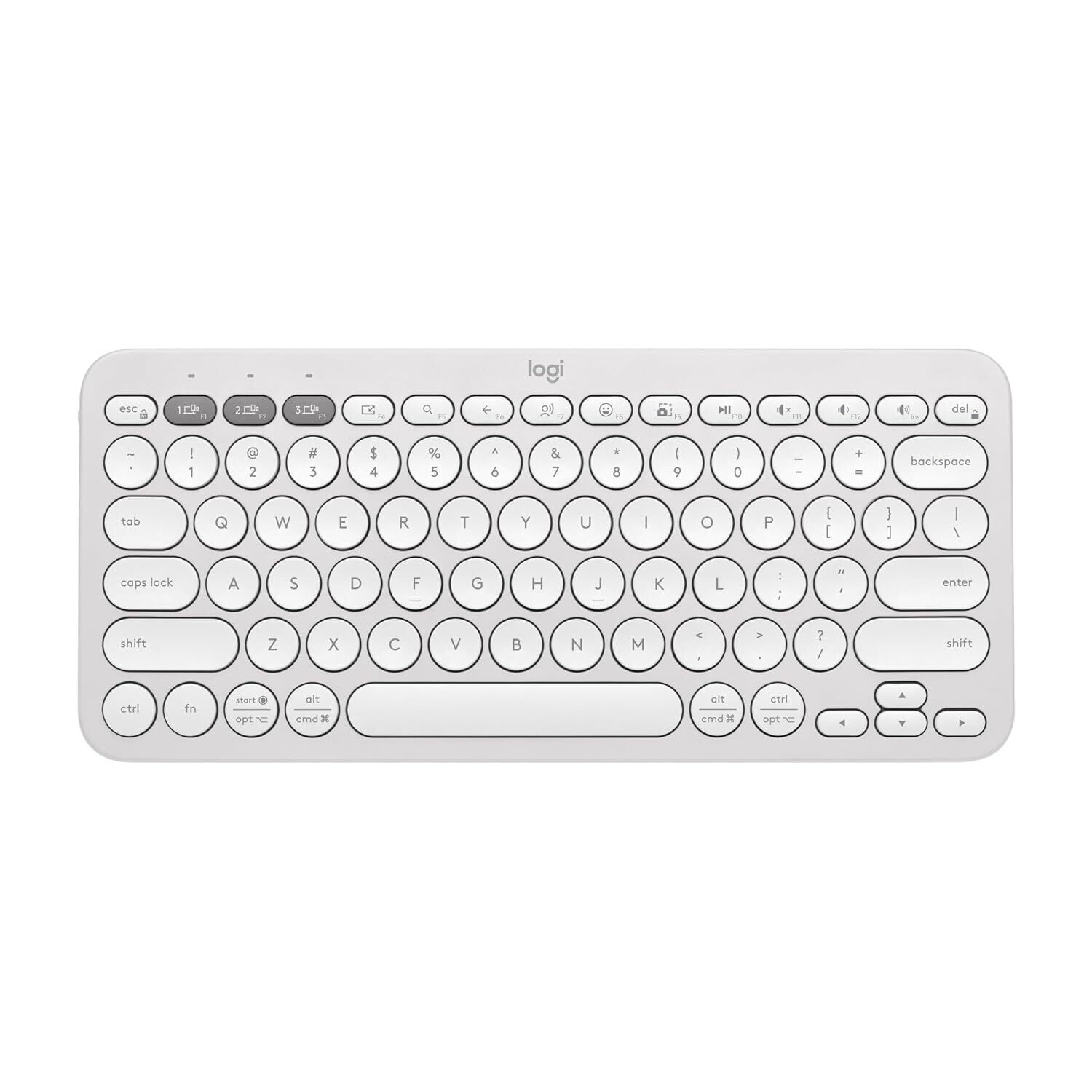 Logitech Pebble Keys 2 K380s, Multi-Device Tonal White