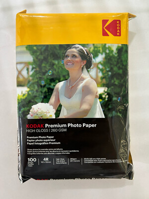 Kodak 260-GSM 4R Photo Paper High Glossy