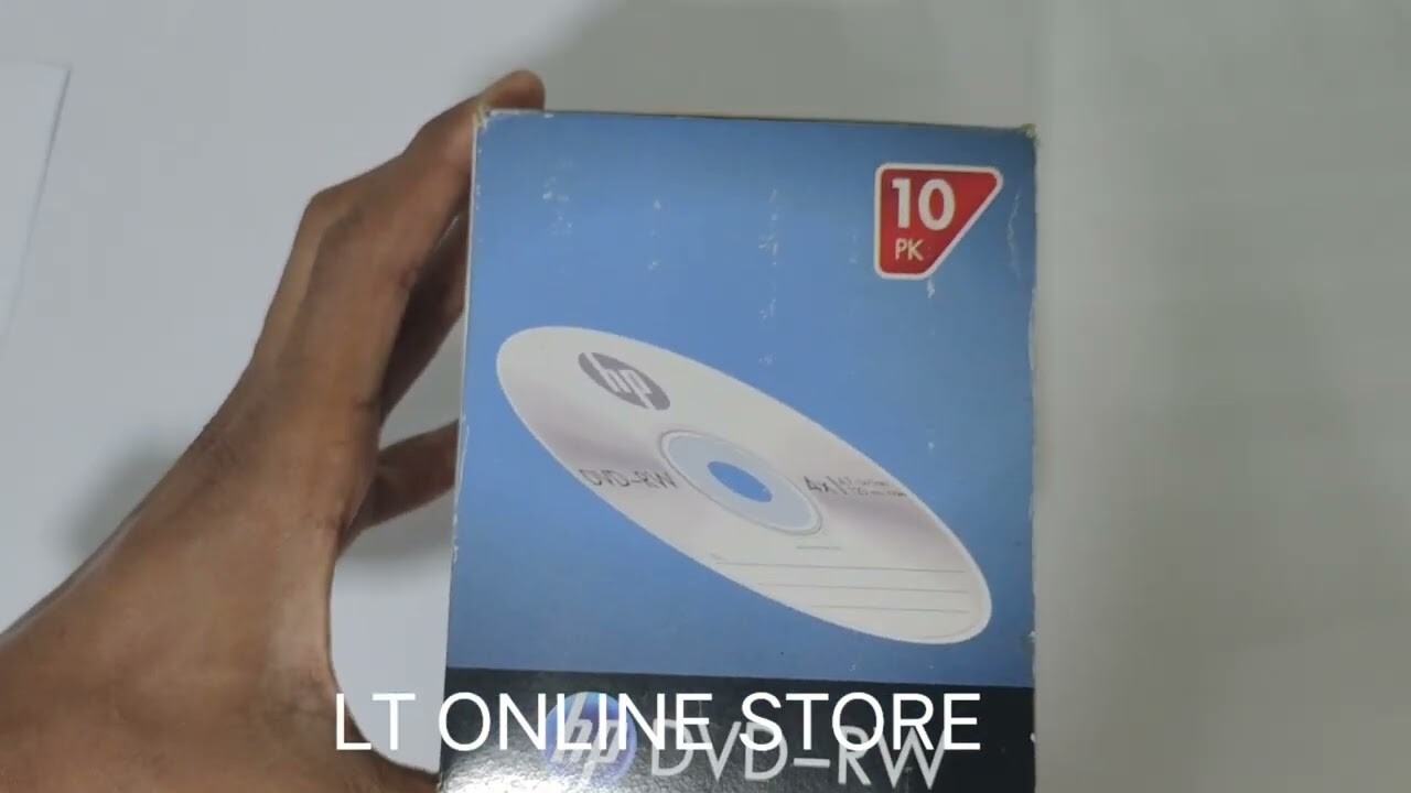 HP Blank DVD-RW 4.7GB Jewel Case Disc (Pack of 10disc)