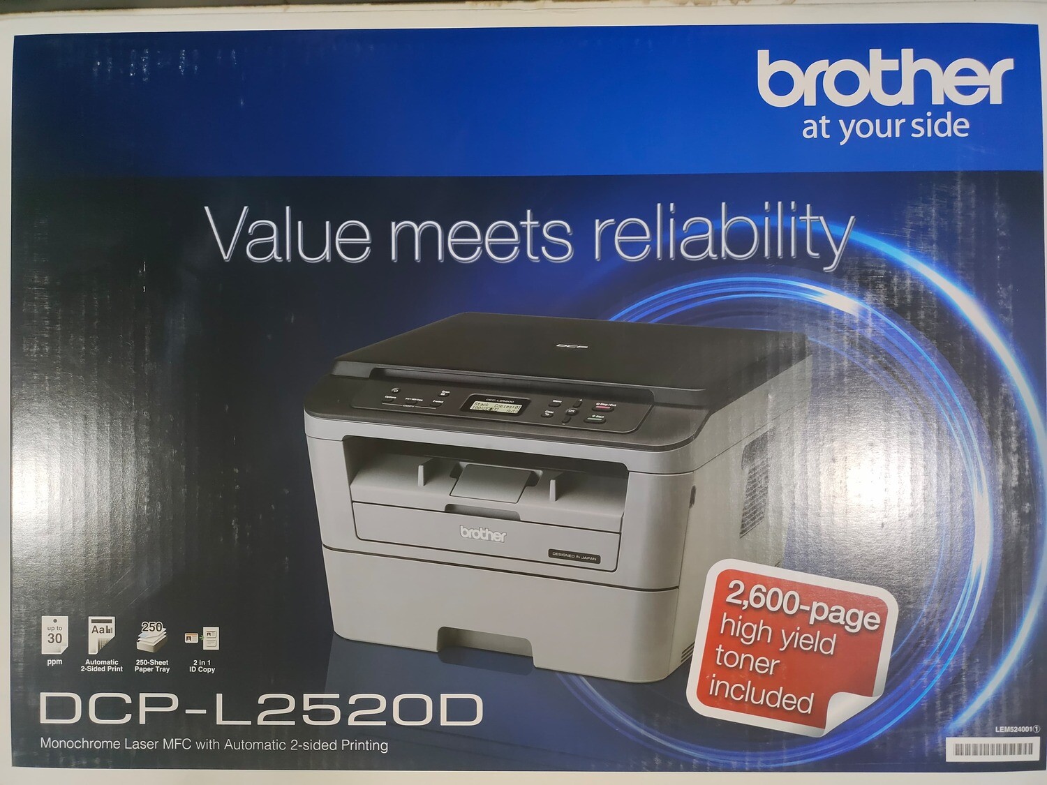 Brother DCP-L2520D Multifunction 30ppm Laser Printer Brother DCP-L2520D Multifunction 30ppm Laser Printer