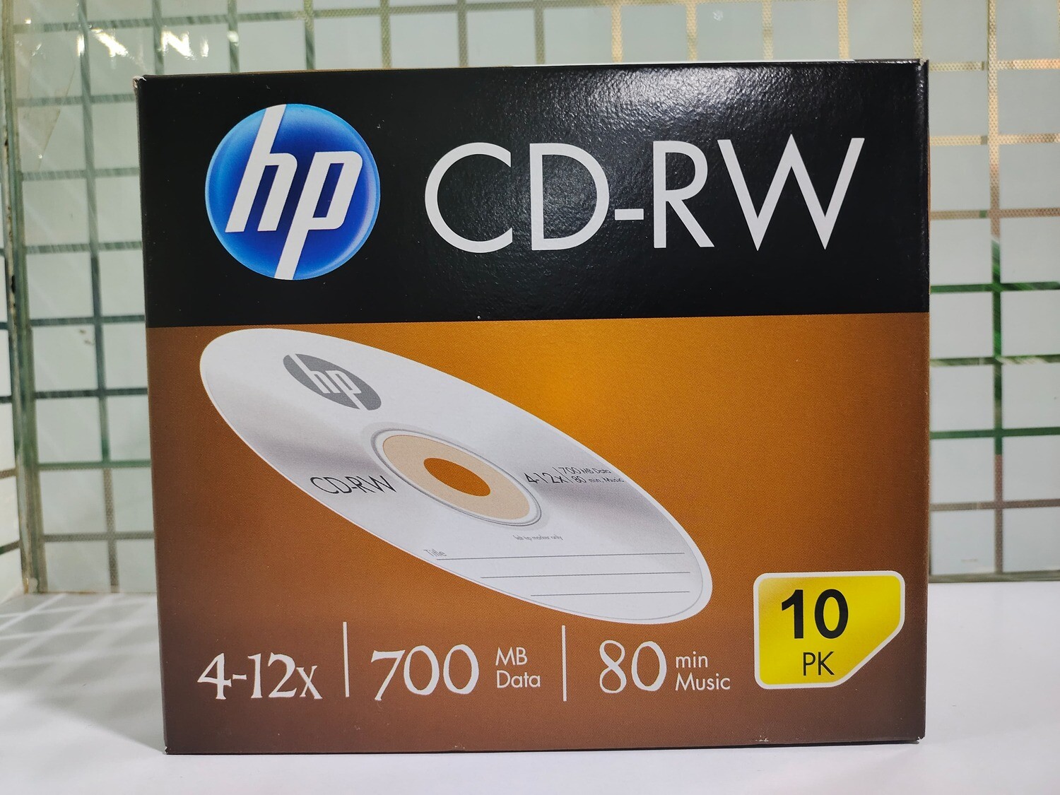 HP CD-RW 700MB 12x Speed Jewel Case CD Rewritable (Pack of 10)