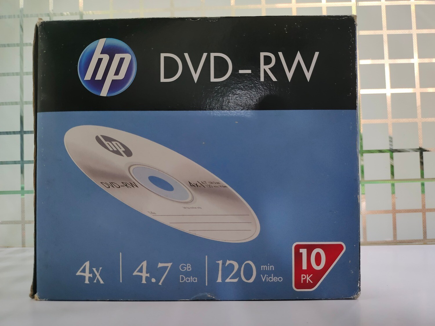HP Blank DVD-RW 4.7GB Jewel Case Disc (Pack of 10disc)