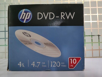 HP Blank DVD-RW 4.7GB Jewel Case Disc (Pack of 10disc)