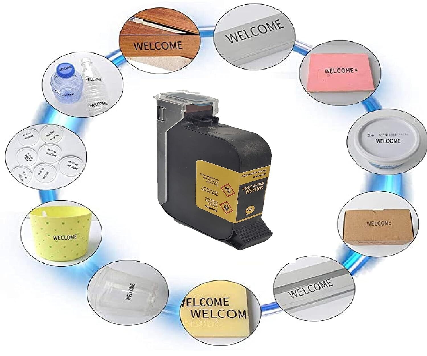 Compatible 2580 Black Solvent Ink Cartridge