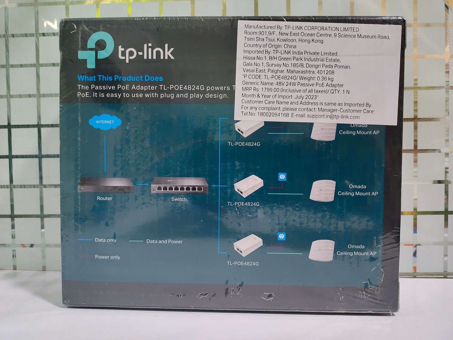 TP Link TL-POE4824G 48V Passive PoE Adapter