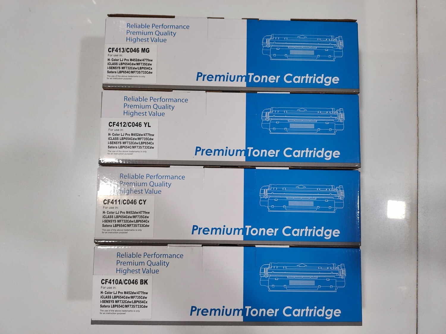 Compatible 046 Set of 4 Color Toner  (Canon-MF733/731/735/LBP654)