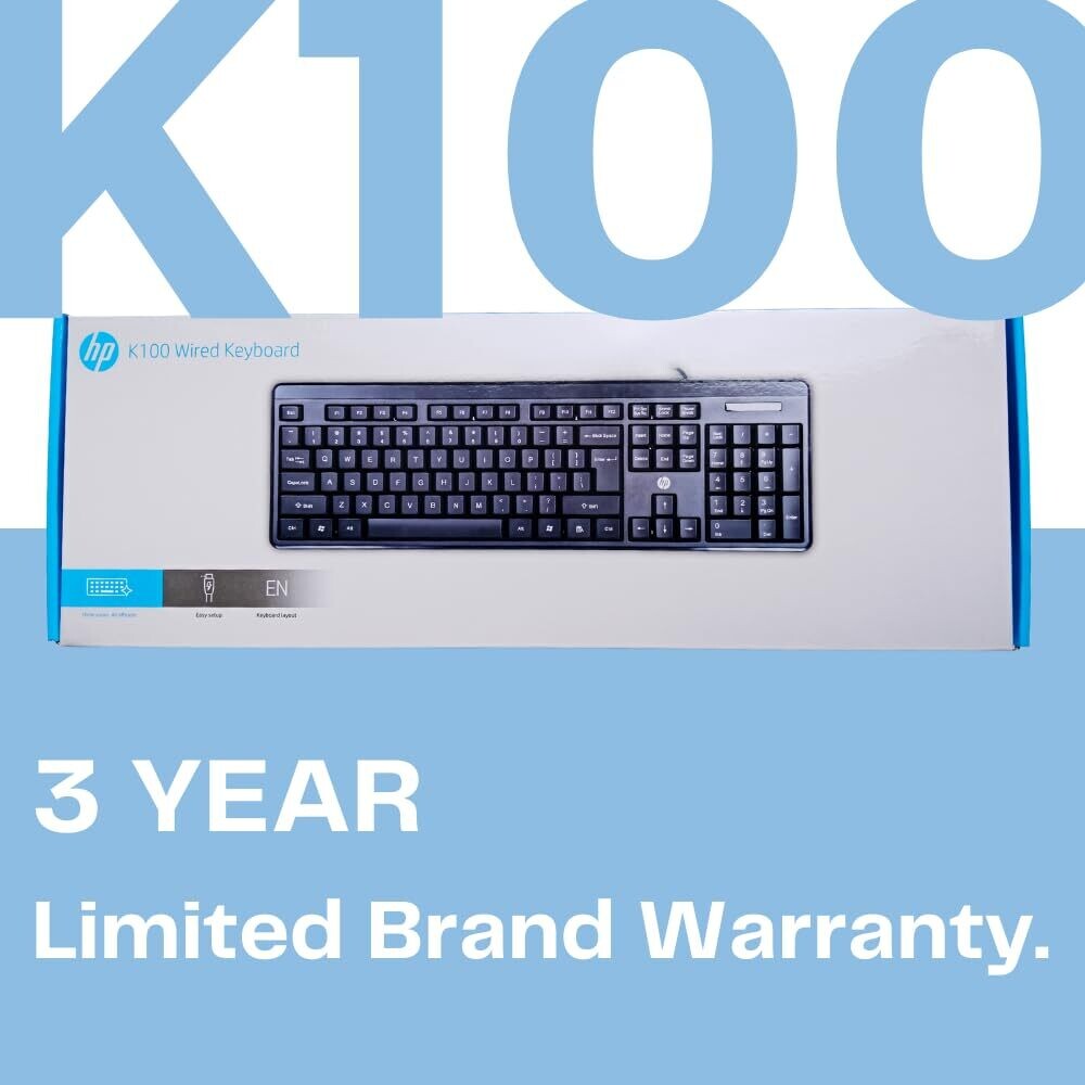 HP K100 Wired Keyboard (7J4G1AA) HP K100 Wired Keyboard (7J4G1AA)