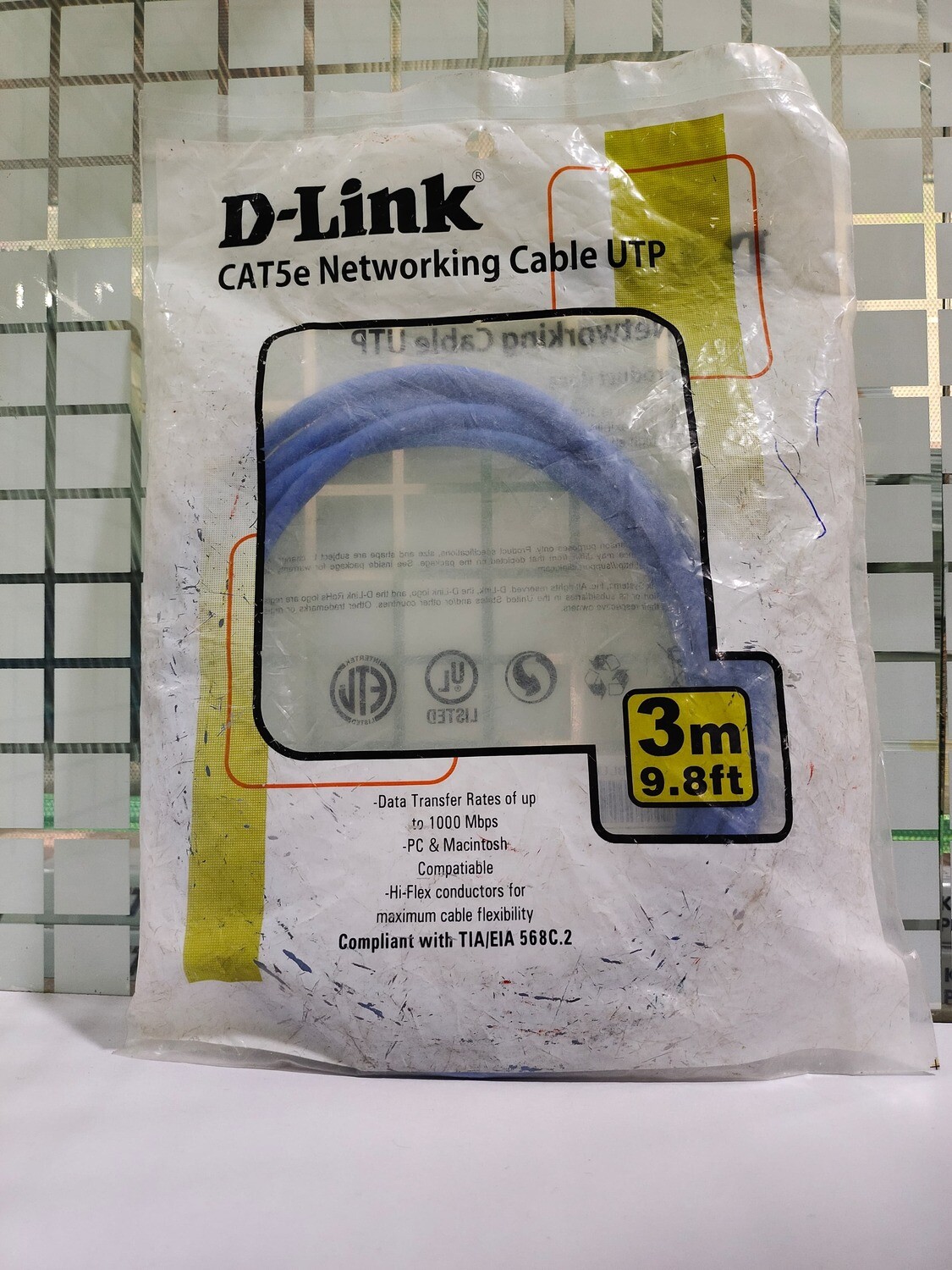 D-Link 3mtr Cat-5 Patch Cord Cable