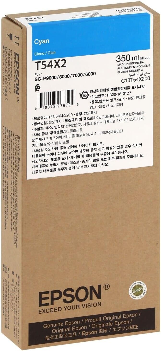 Epson T54X200 Cyan Ink Cartridge Tank 350ml