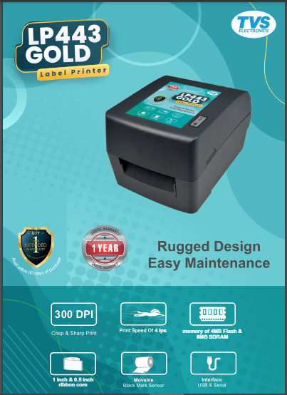 TVS LP 443 Gold Label Printer TVS LP 443 Gold Label Printer