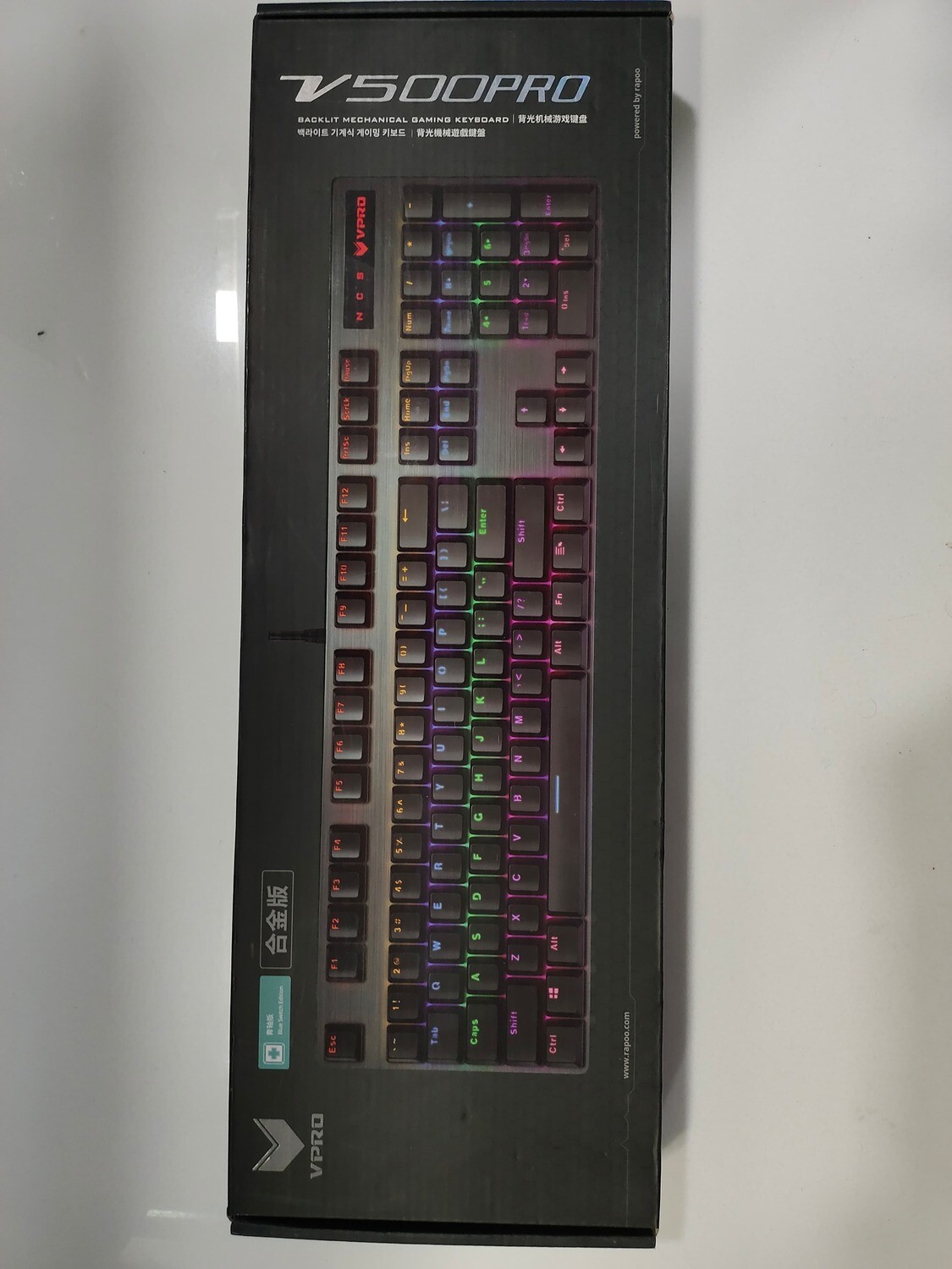 Rapoo V500 Pro Mechanical Gaming Keyboard, Black Rapoo V500 Pro Mechanical Gaming Keyboard, Black