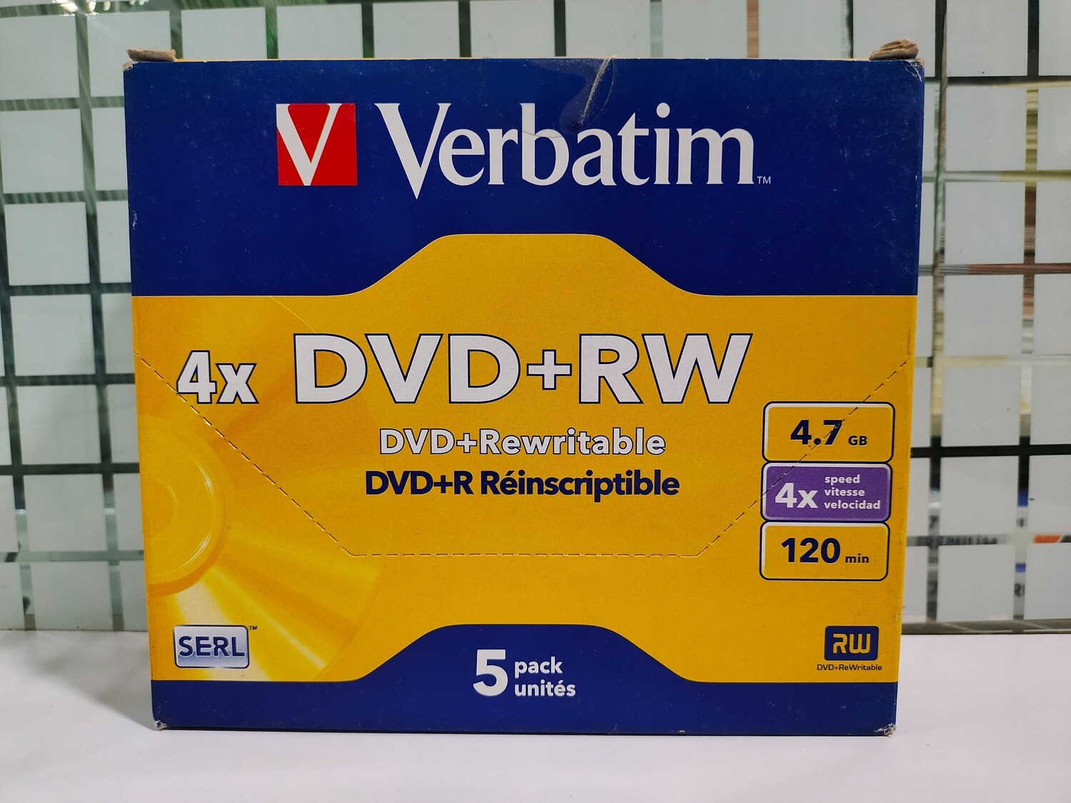 Verbatim DVD+RW 4.7GB Rewritable with jewel case, Pack of 5 Disk