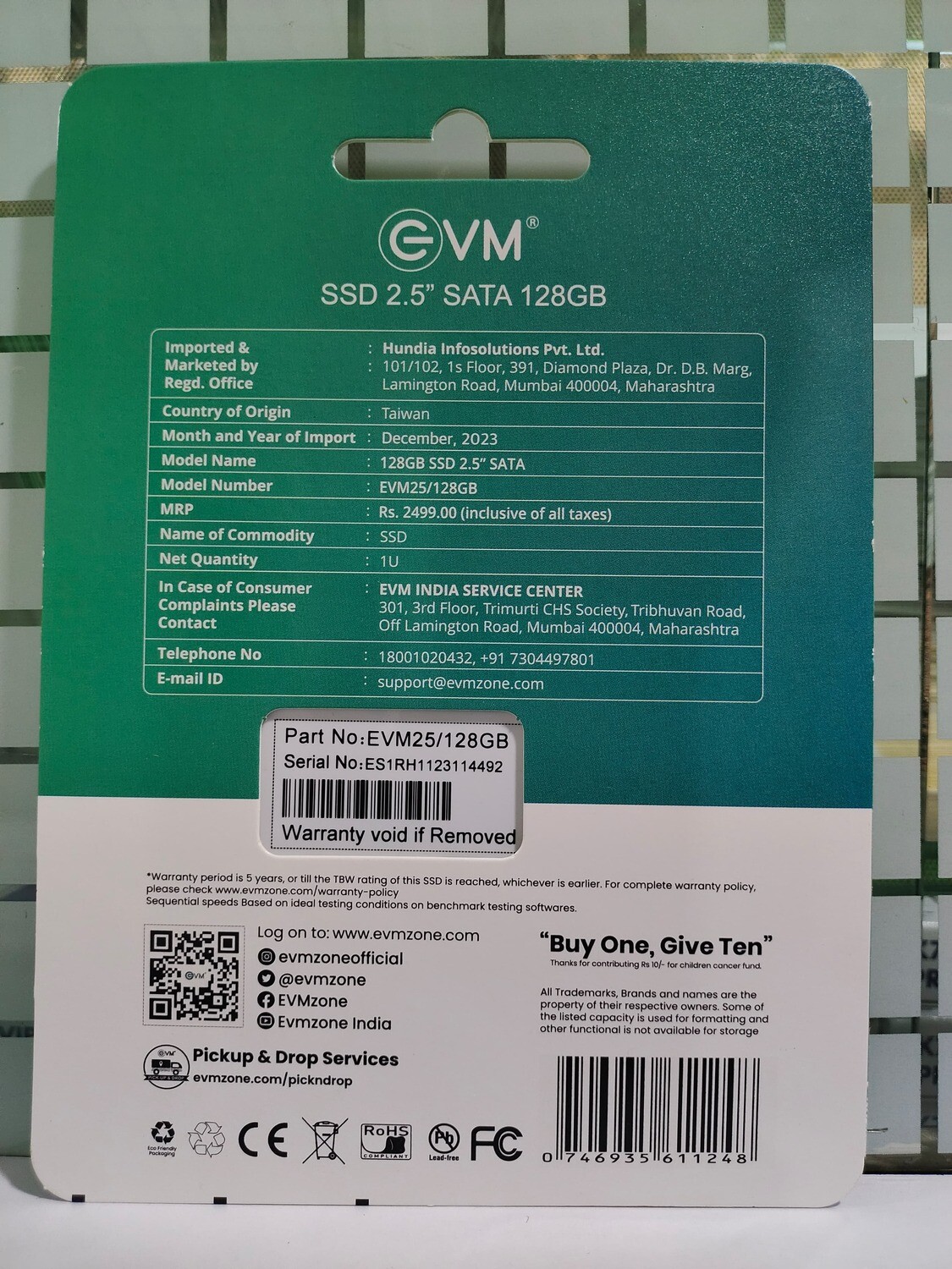 EVM 128GB SSD - 2.5 Inch SATA Solid-State Drive