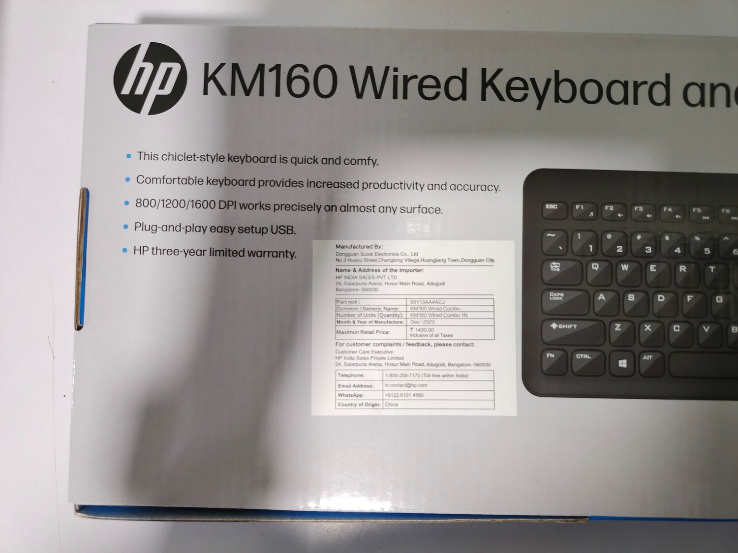 HP KM160 Wired USB Desktop Keyboard (99Y13AA)