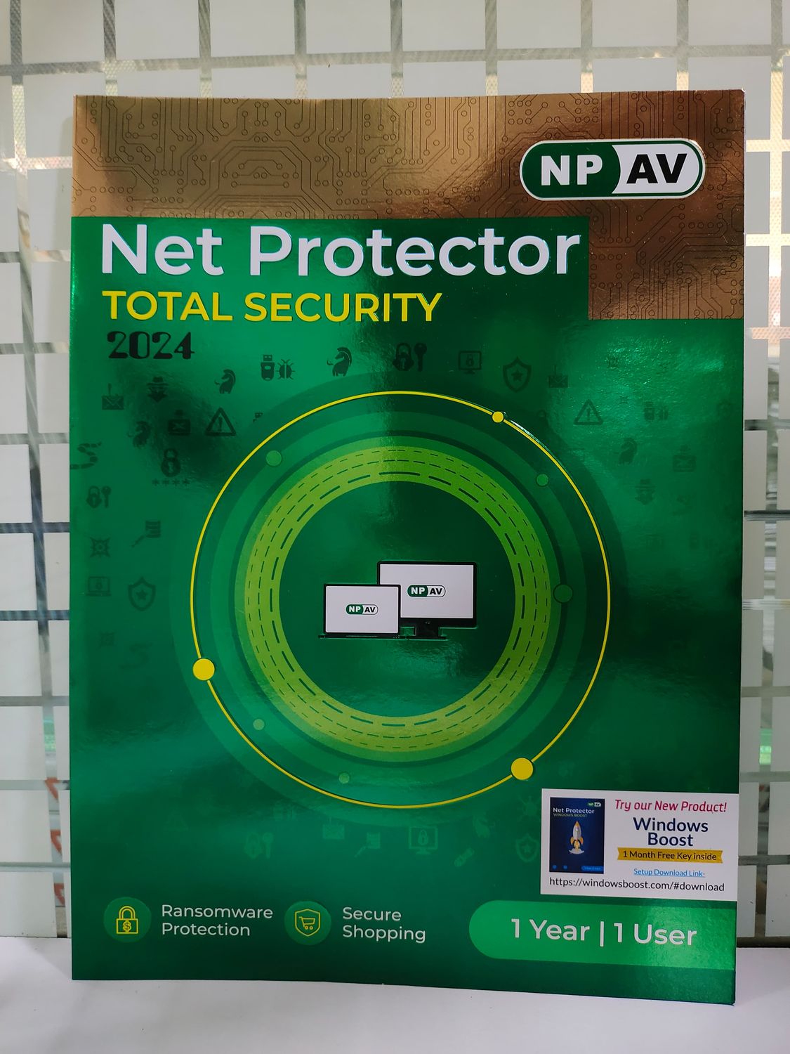 New, 1 User, 1 Year, Net Protector Total Security