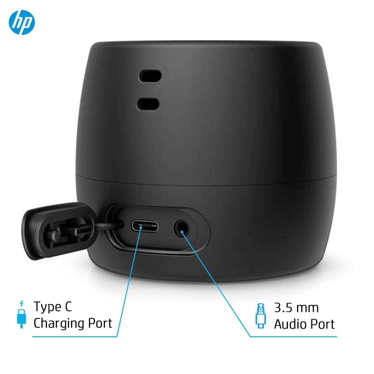 HP 360 Mono Portable Black Bluetooth Speaker HP 360 Mono Portable Black Bluetooth Speaker
