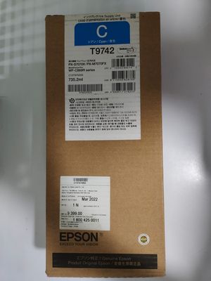 Epson T9742 Cyan Ink Cartridge, 735.2ml