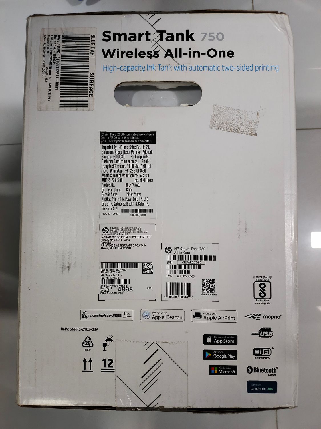 HP Smart Tank 750 WiFi Duplexer All-in-One Printer HP Smart Tank 750 WiFi Duplexer All-in-One Printer