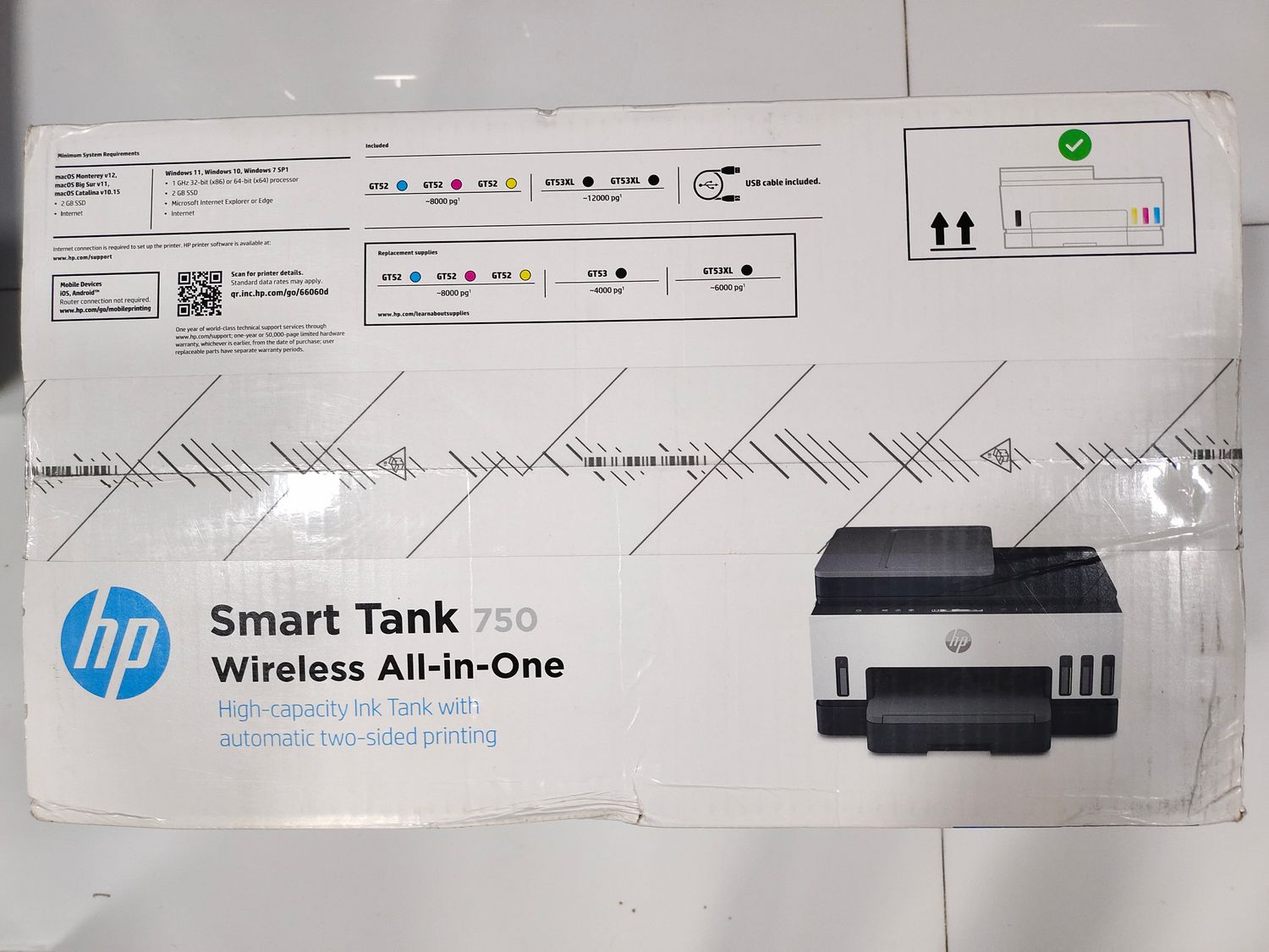HP Smart Tank 750 WiFi Duplexer All-in-One Printer HP Smart Tank 750 WiFi Duplexer All-in-One Printer