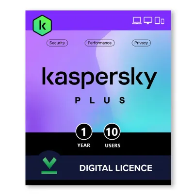 New, 10 User, 1 Year, Kaspersky Plus (internet security)