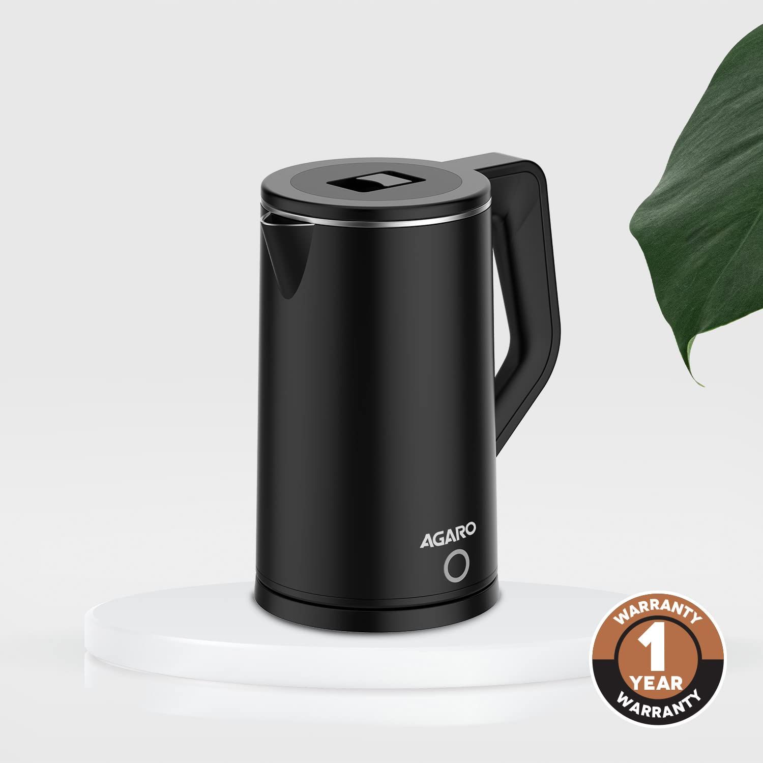 AGARO Elegant Electric Kettle (1.8 L, Black)