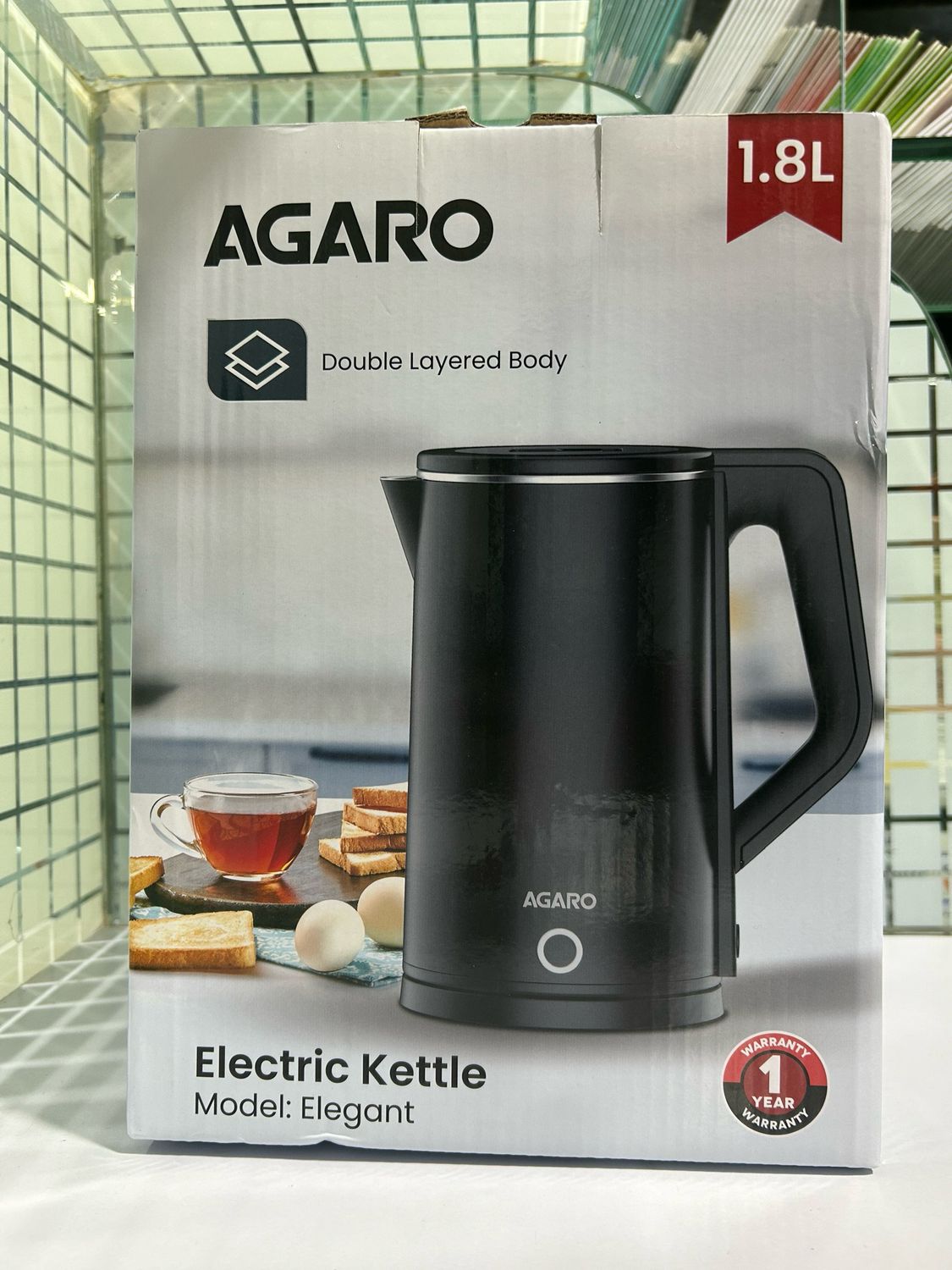 AGARO Elegant Electric Kettle (1.8 L, Black)