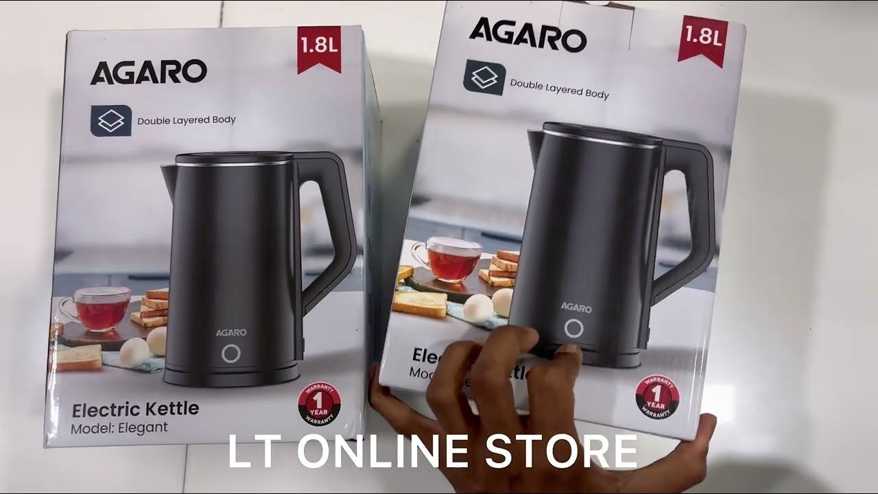 AGARO Elegant Electric Kettle (1.8 L, Black)