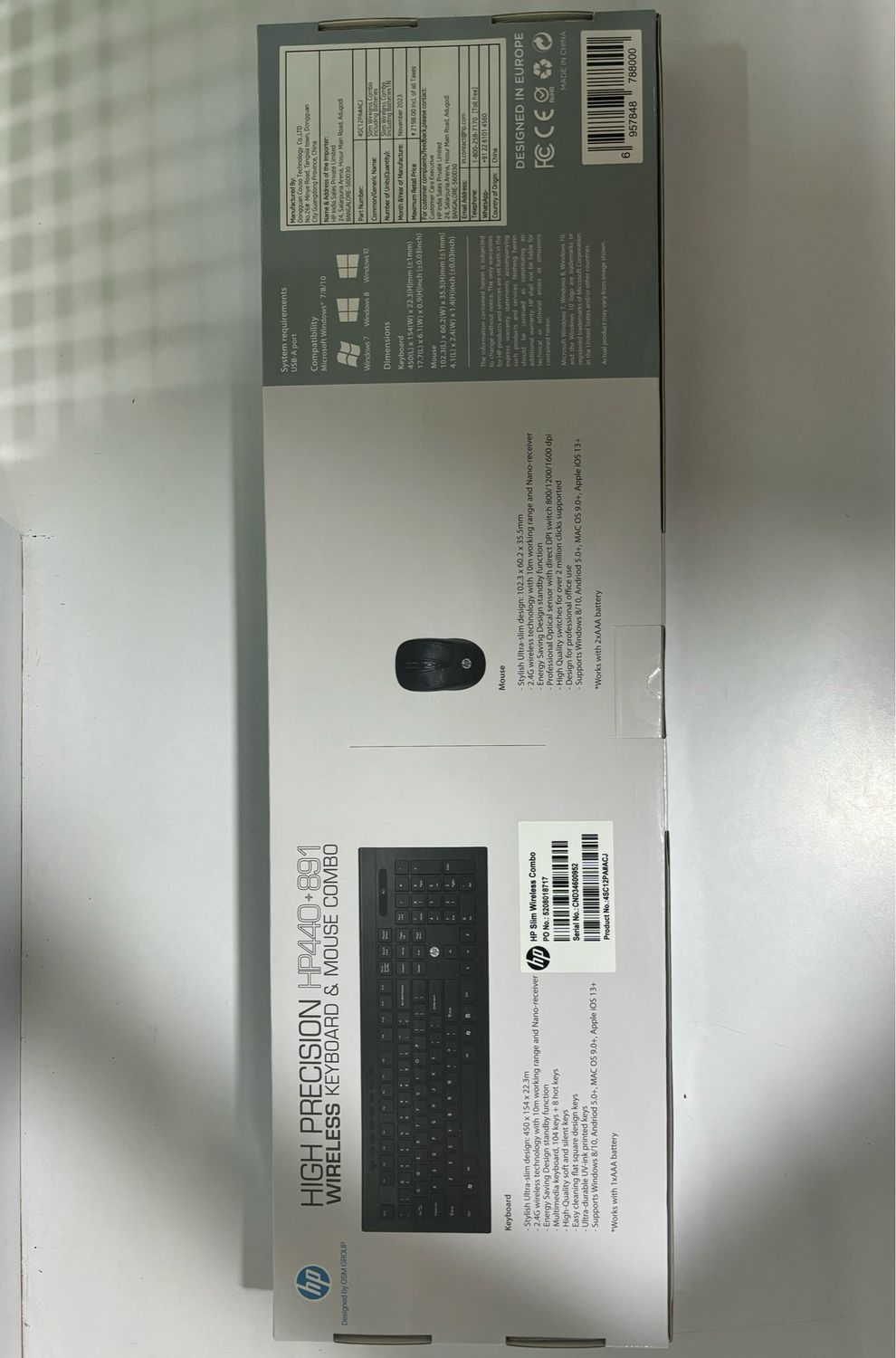 HP Slim Wireless Keyboard Mouse