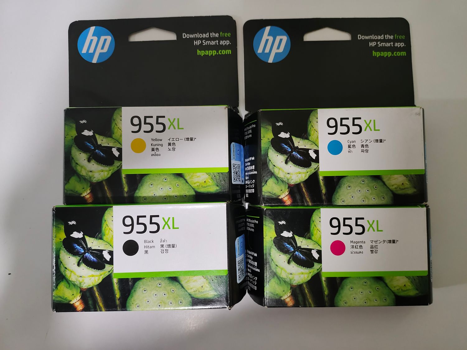 HP 955 XL B/C/M/Y Combo Set of 4 (955XL) HP 955 XL B/C/M/Y Combo Set of 4 (955XL)