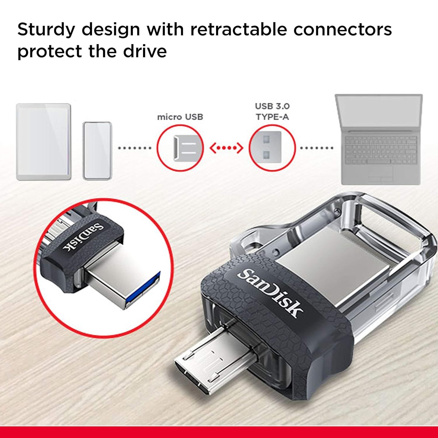 Sandisk 16GB OTG Pen Drive (m3.0 SDDD3)