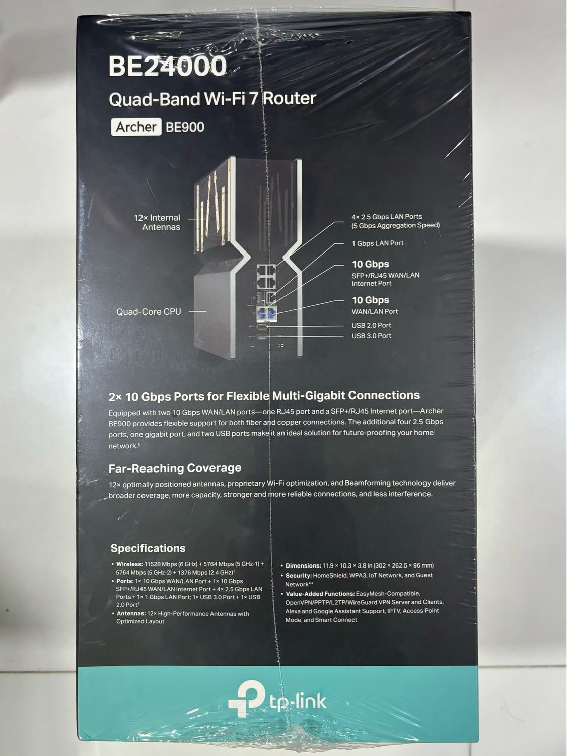 TP-Link Archer BE900 Quad-Band BE24000 WiFi 7 Router TP-Link Archer BE900 Quad-Band BE24000 WiFi 7 Router