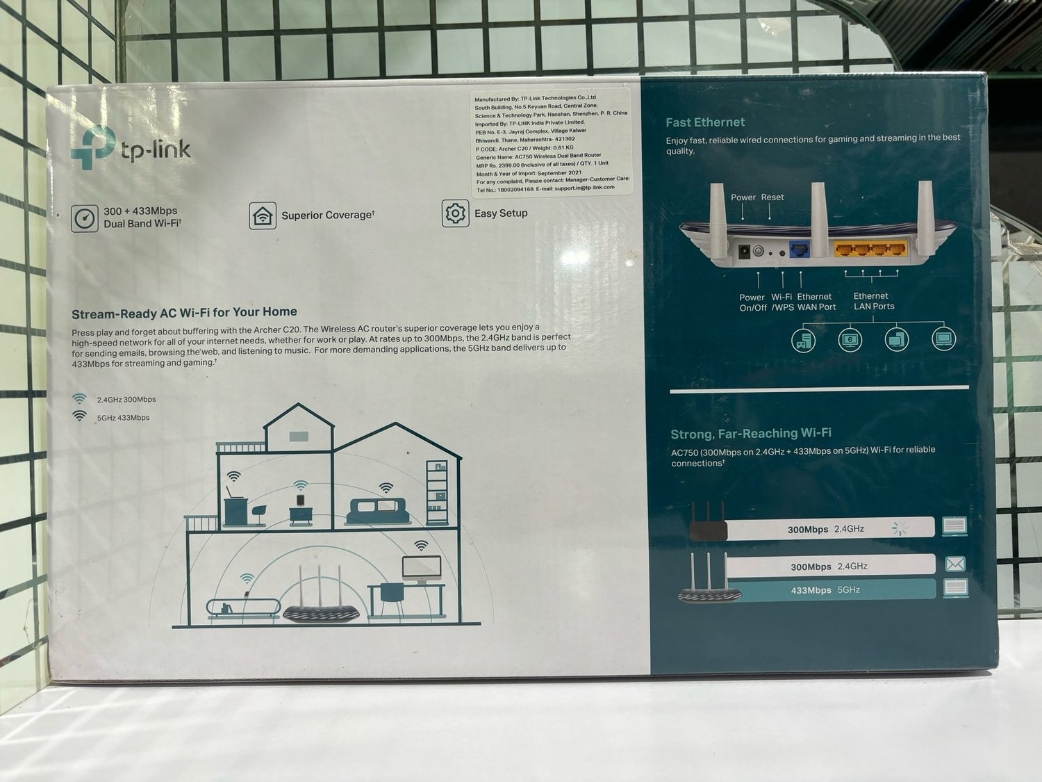 TP-Link Archer C20 AC750 WiFi MBPS Wireless Router