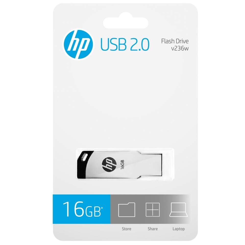 HP 16GB Pen Drive, 2.0 V236W, Metal