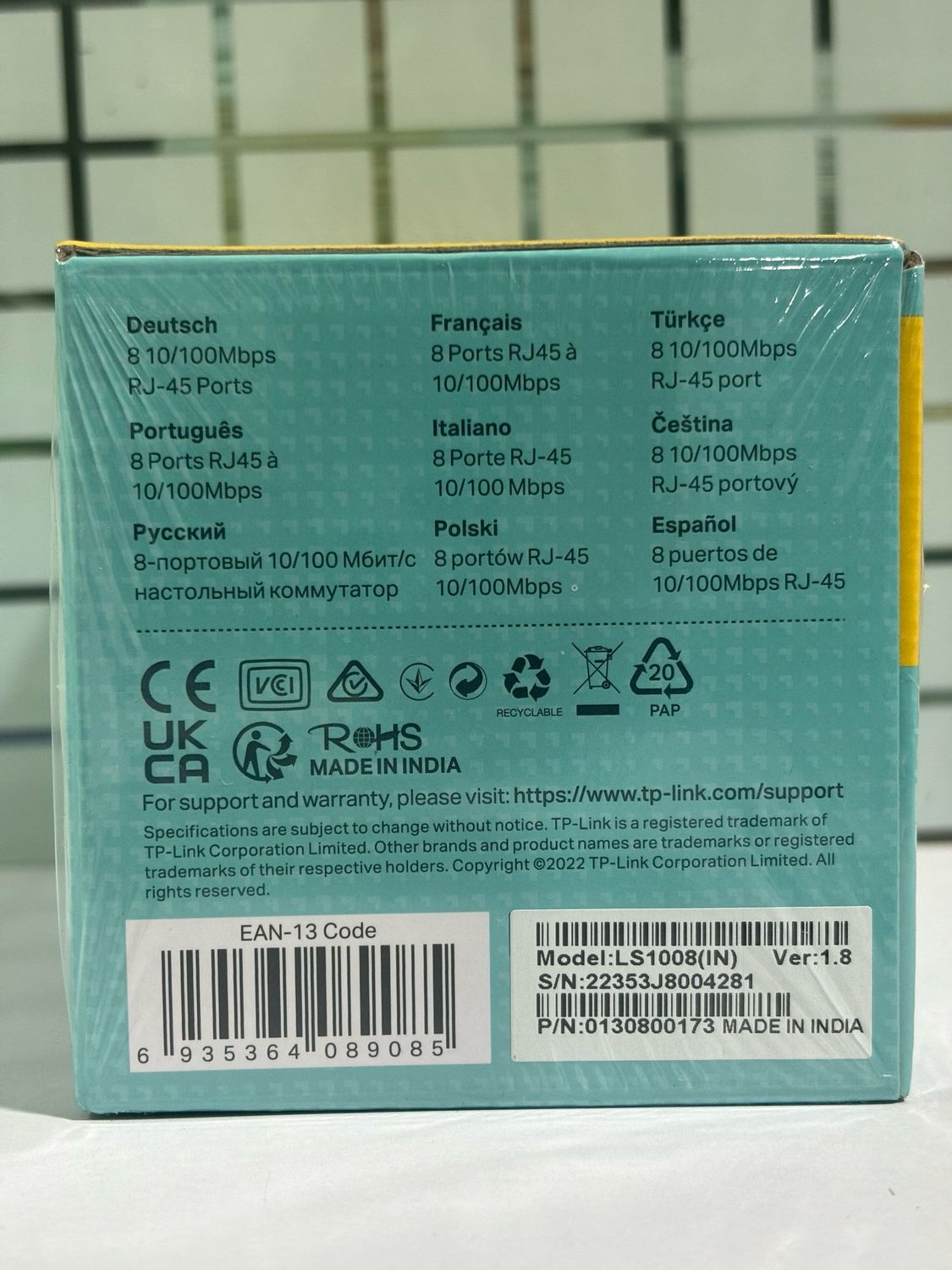 (New) TP-Link LS1008 8 Ports 10/100Mbps Desktop Switch (New) TP-Link LS1008 8 Ports 10/100Mbps Desktop Switch