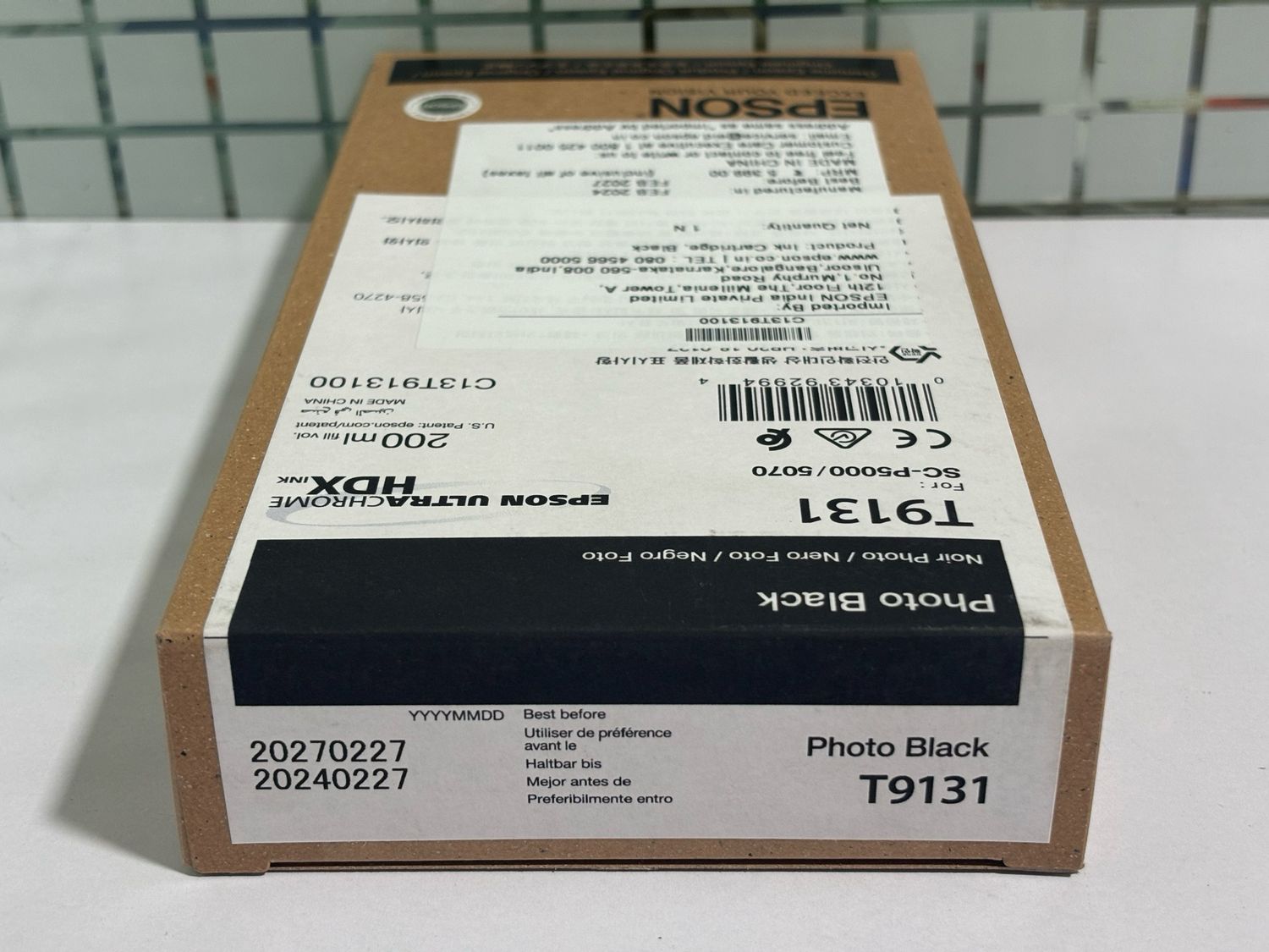 Epson T9131 Ink Cartridge, Photo Black, 200ml Epson T9131 Ink Cartridge, Photo Black, 200ml