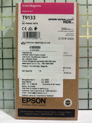 Epson T9133 Vivid Ink Cartridge, Magenta, 200ml