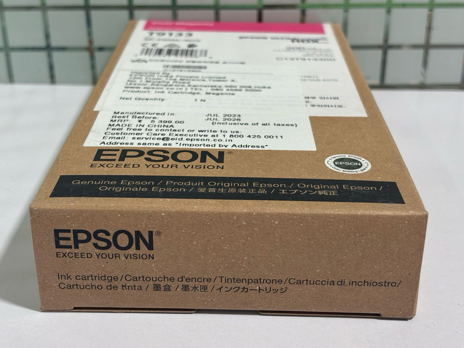 Epson T9133 Vivid Ink Cartridge, Magenta, 200ml Epson T9133 Vivid Ink Cartridge, Magenta, 200ml