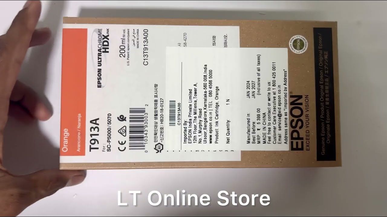 Epson T913A Orange Ink Cartridge, 200ml Epson T913A Orange Ink Cartridge, 200ml
