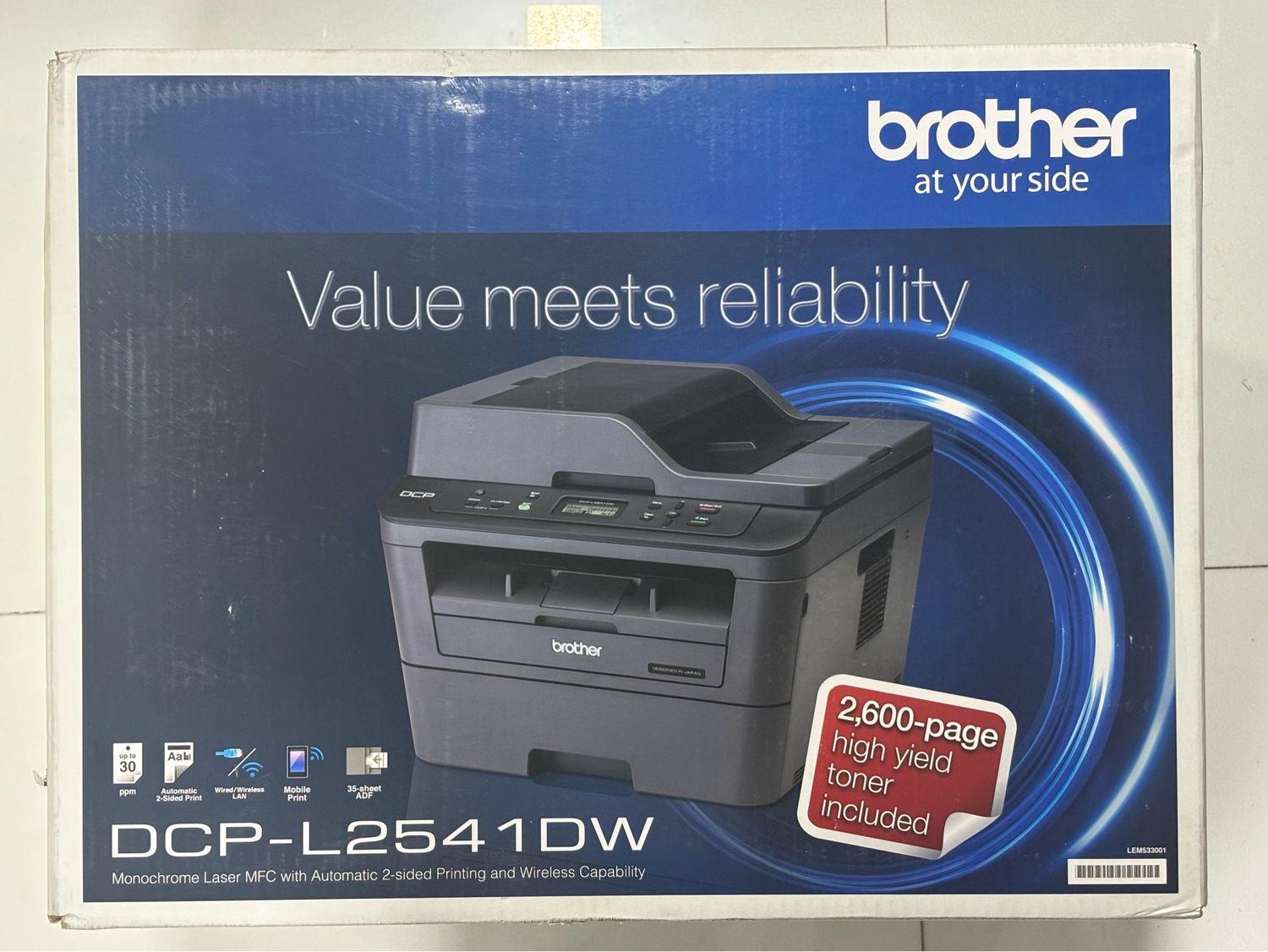 Brother DCP-L2541DW Multi-Function Monochrome Laser Printer