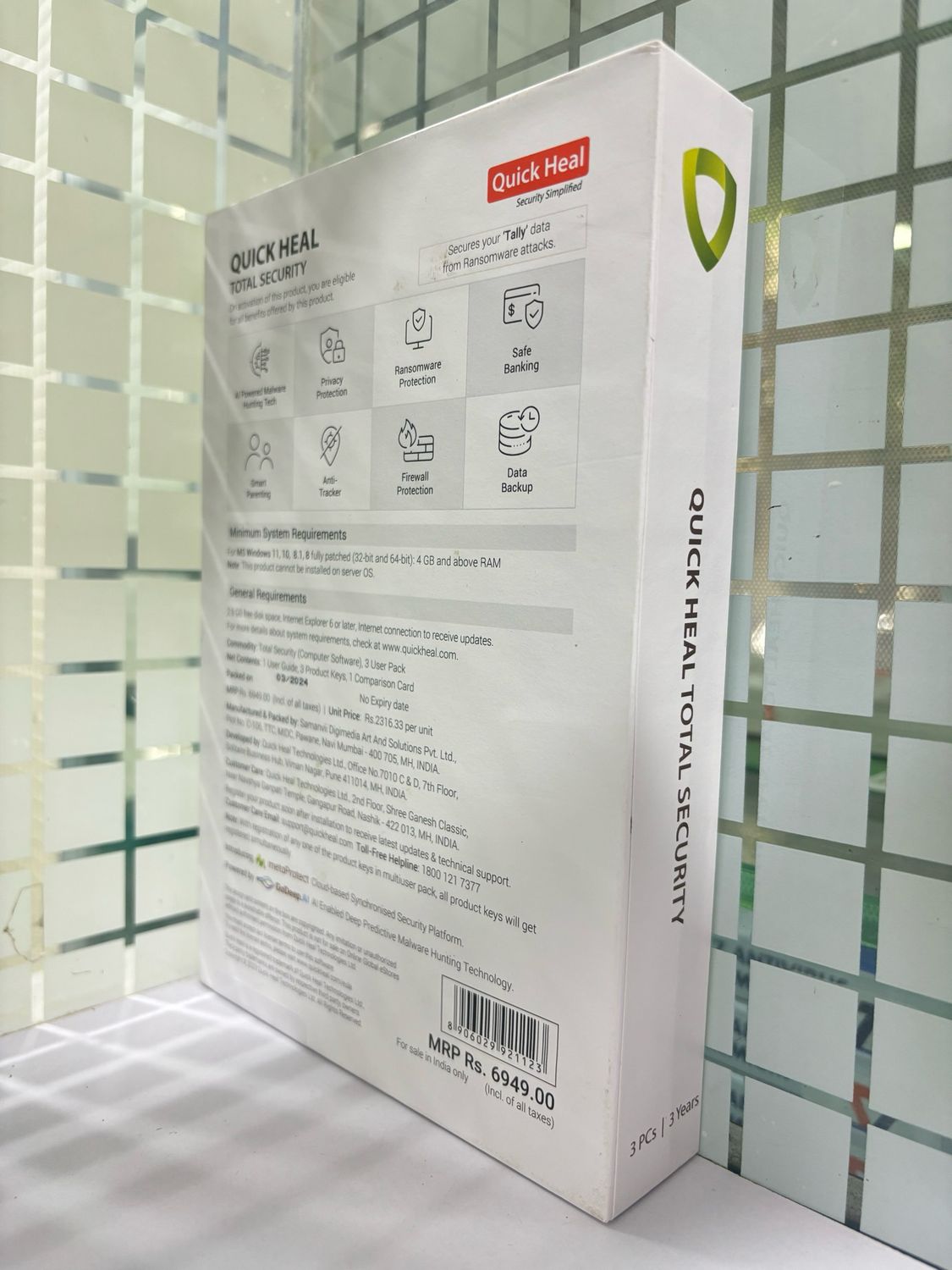 New, 3 User, 3 Year, Quick Heal Total Security