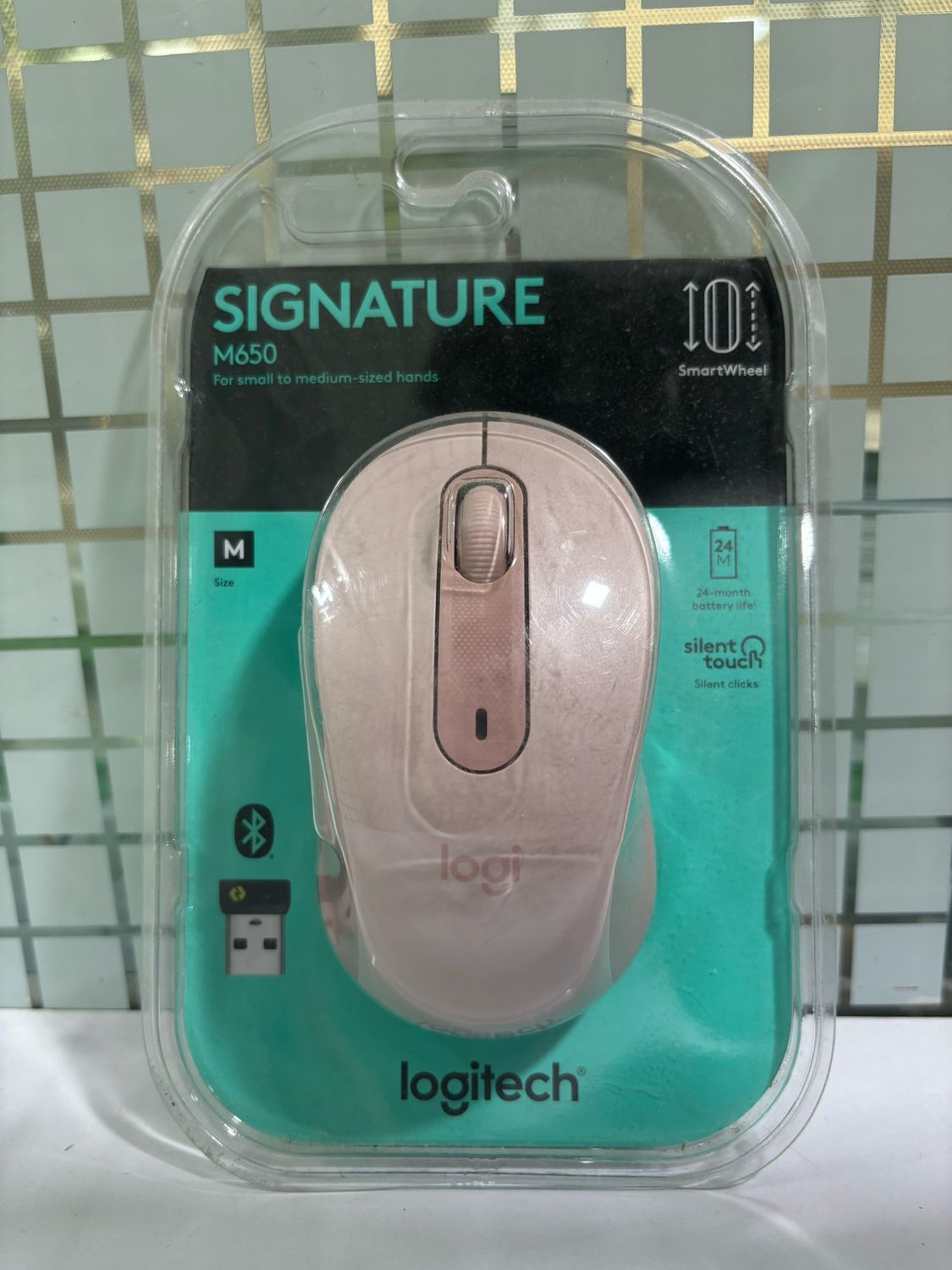 Logitech Signature M650 Wireless Mouse, Rose