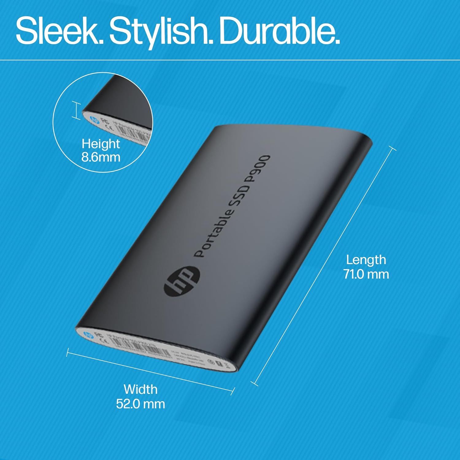 HP P900 1 TB Portable SSD (848V0AA) Black