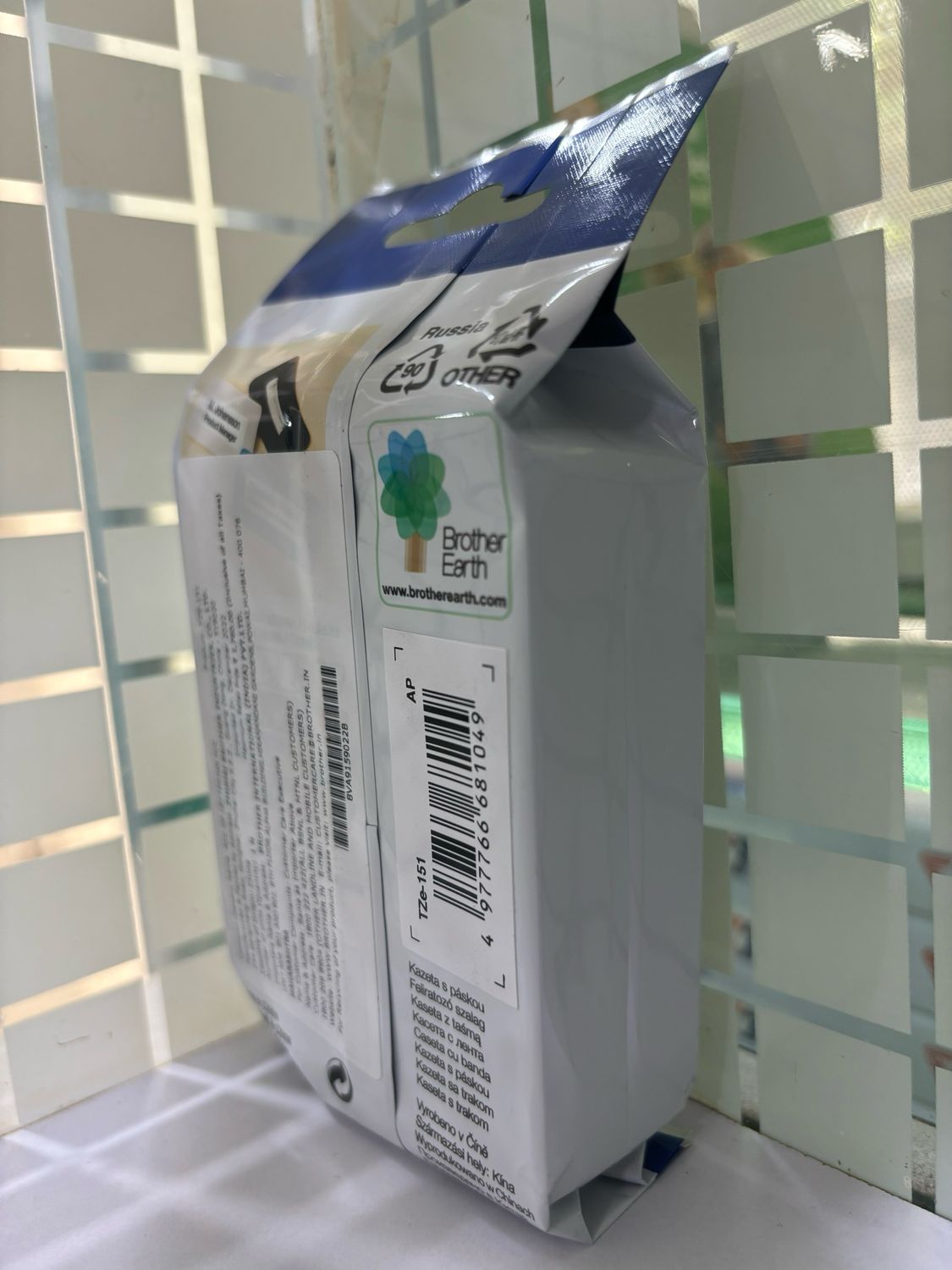 Brother Tze-151 Black on Clear 24mm Label Tape