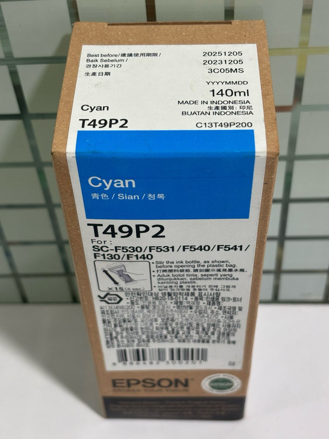 Epson T49P2 Cyan Ink Bottle, 140ml Epson T49P2 Cyan Ink Bottle, 140ml